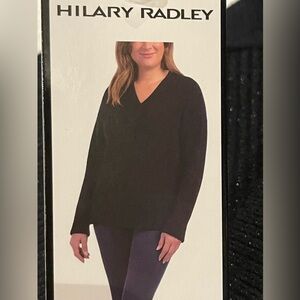 M: Hilary Radley Sparkly V Neck long sleeve sweater